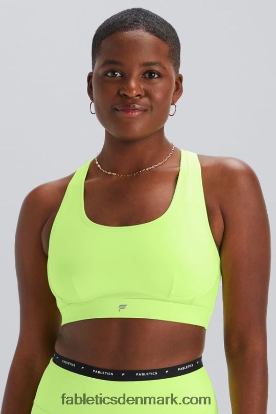 Fabletics Kvinder belle racerback kraftig sports-bh PNX2T1395 highlighter