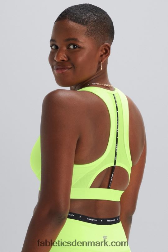 Fabletics Kvinder belle racerback kraftig sports-bh PNX2T1395 highlighter