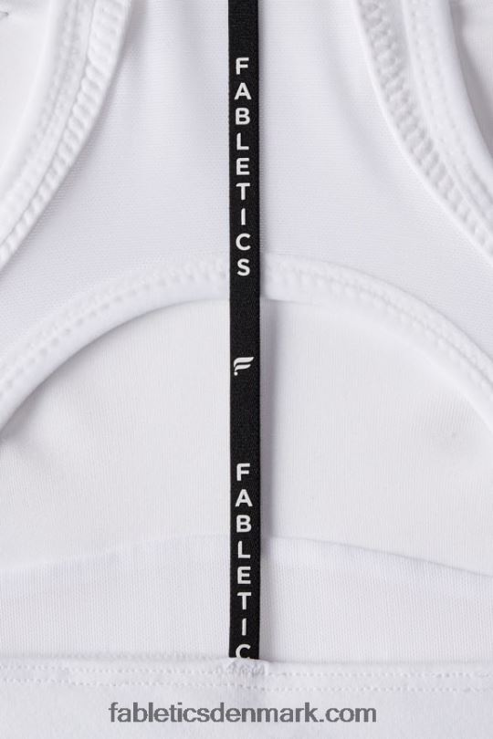 Fabletics Kvinder belle racerback sports-bh med høj slagkraft PNX2T1393 klassisk hvid