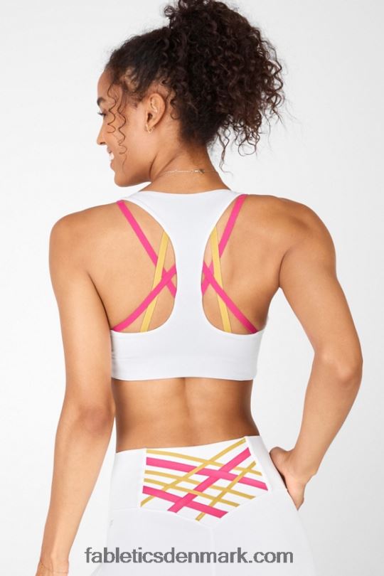 Fabletics Kvinder boost high impact sports bh PNX2T1439 hvid/plys pink multi