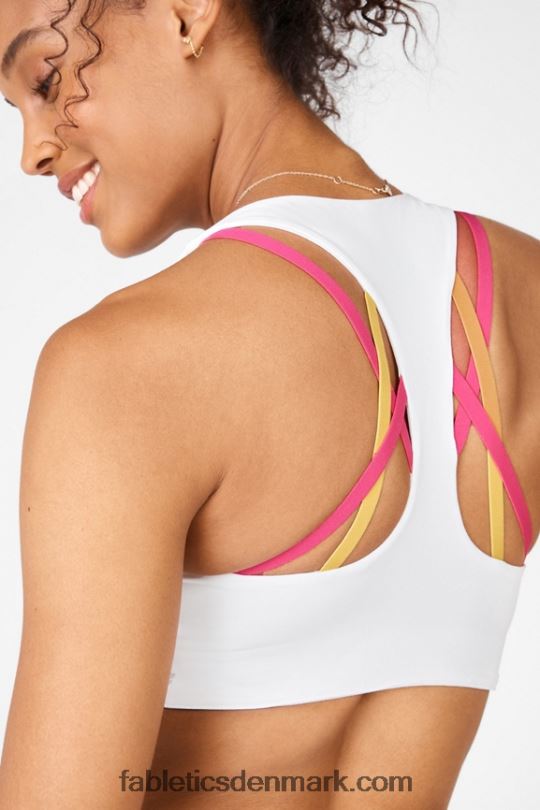 Fabletics Kvinder boost high impact sports bh PNX2T1439 hvid/plys pink multi