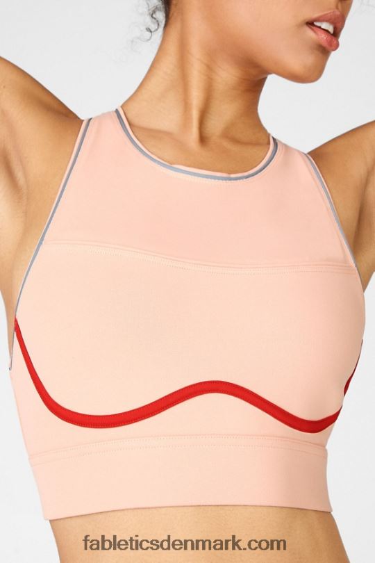 Fabletics Kvinder brynn high impact sports bh ii PNX2T1435 sandeltræ/persimmon/reflekterende sølv