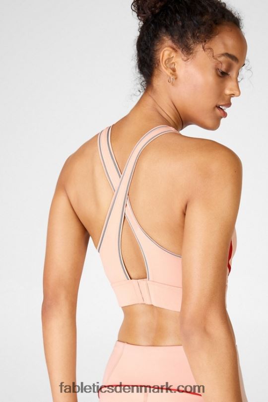 Fabletics Kvinder brynn high impact sports bh ii PNX2T1435 sandeltræ/persimmon/reflekterende sølv