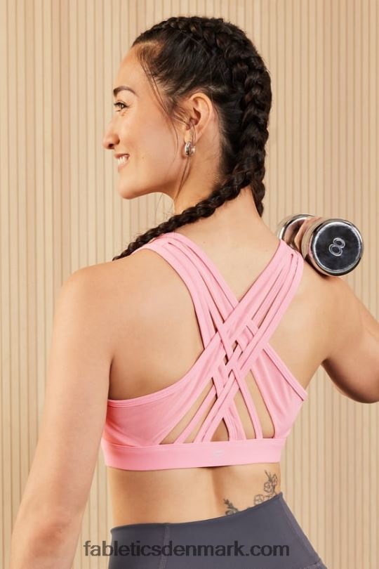 Fabletics Kvinder faye højtryks sports-bh PNX2T1383 rouge blush/pink smørcreme
