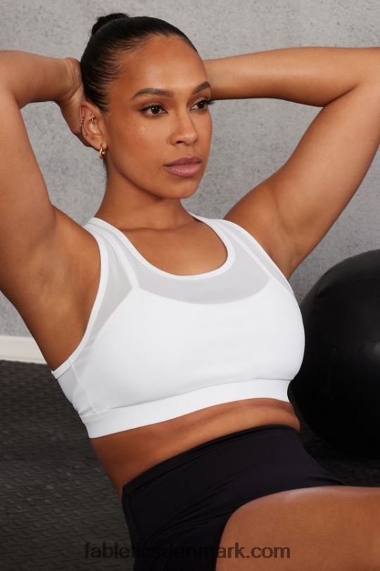 Fabletics Kvinder faye højtryks sports-bh PNX2T1384 klassisk hvid