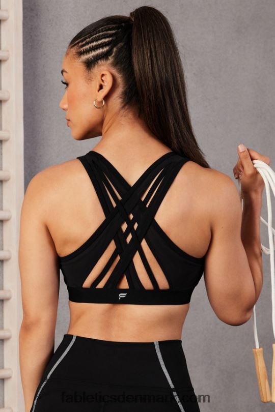 Fabletics Kvinder faye højtryks sports-bh PNX2T1385 sort