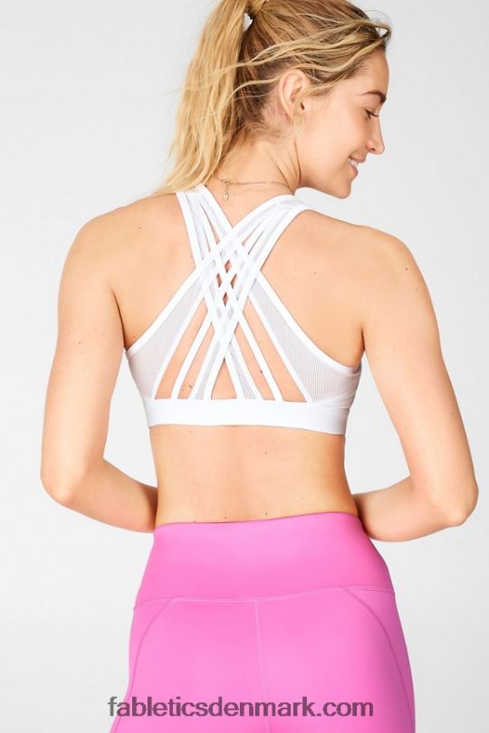 Fabletics Kvinder faye højtryks sports-bh PNX2T1386 hvid