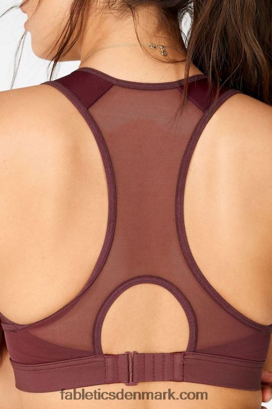 Fabletics Kvinder lyn lynlås foran kraftig sports-bh PNX2T1448 rust