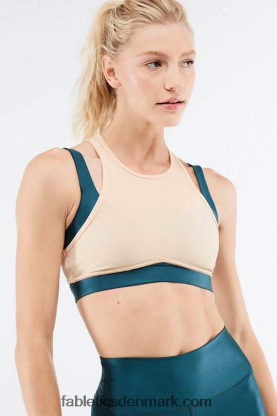 Fabletics Kvinder madison kraftig sports-bh PNX2T1424 midnatsbølgeskin/solopgang