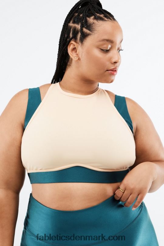 Fabletics Kvinder madison kraftig sports-bh PNX2T1425 midnatsbølgeskin/solopgang
