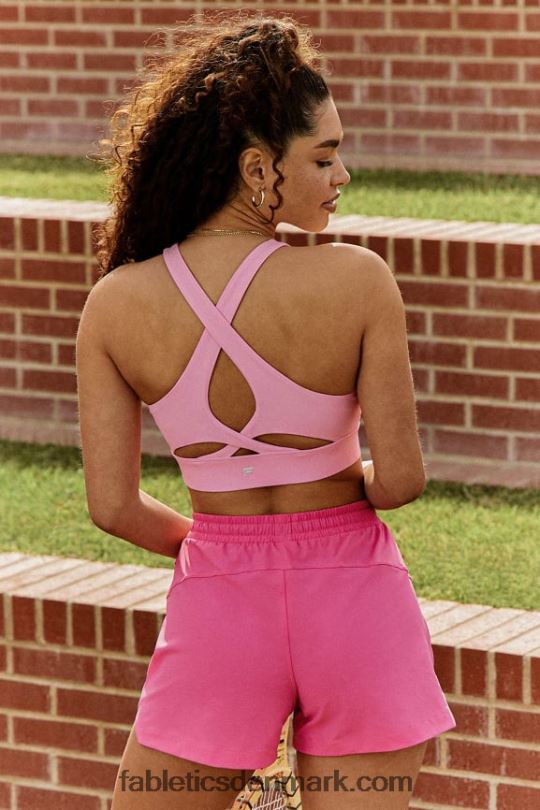 Fabletics Kvinder no-bounce sports-bh 89 PNX2T1335 lyserød valmue