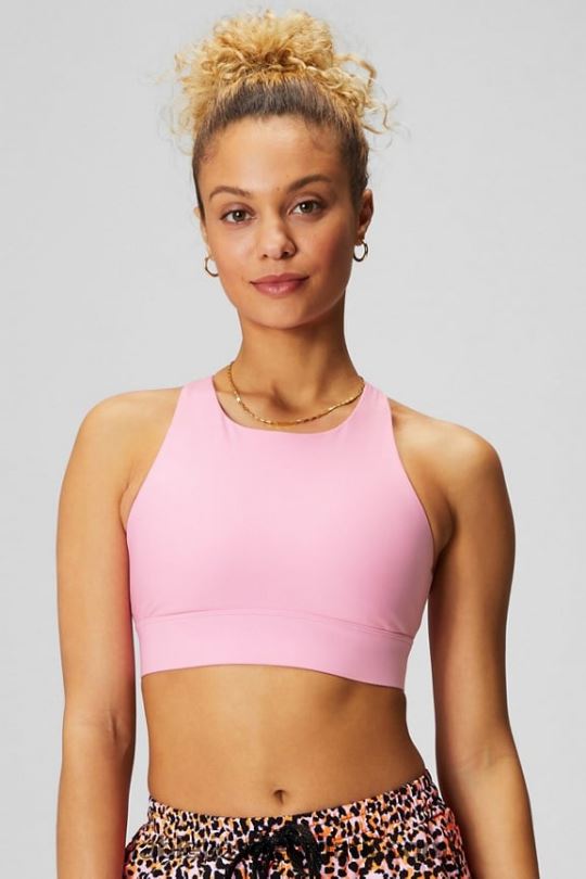 Fabletics Kvinder no-bounce sports-bh 89 PNX2T1335 lyserød valmue