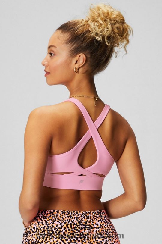 Fabletics Kvinder no-bounce sports-bh 89 PNX2T1335 lyserød valmue