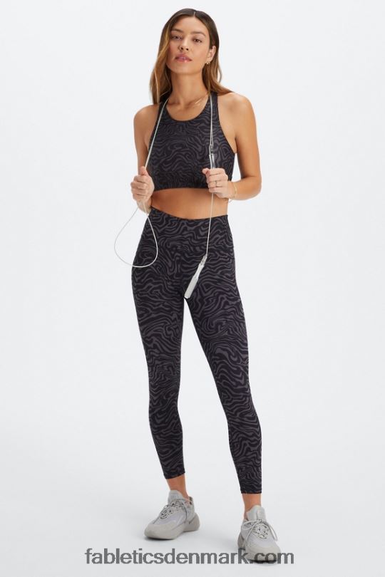 Fabletics Kvinder no-bounce sports-bh 90 PNX2T1339 tinmarmoreret zebra
