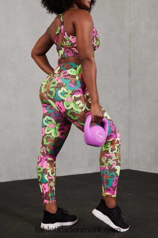 Fabletics Kvinder no-bounce sports-bh 91 PNX2T1342 tropisk oase