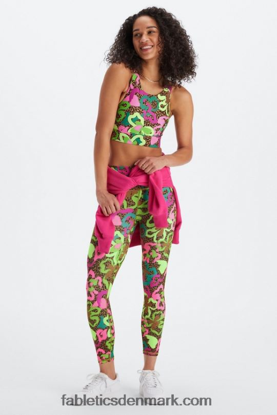 Fabletics Kvinder no-bounce sports-bh 91 PNX2T1342 tropisk oase
