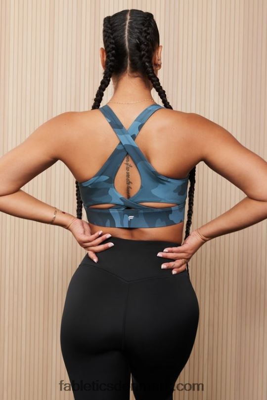 Fabletics Kvinder no-bounce sports-bh 91 PNX2T1344 midnatsbølge stor camo