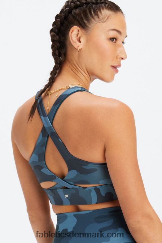 Fabletics Kvinder no-bounce sports-bh 91 PNX2T1344 midnatsbølge stor camo