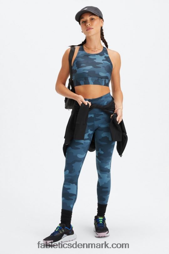 Fabletics Kvinder no-bounce sports-bh 91 PNX2T1344 midnatsbølge stor camo