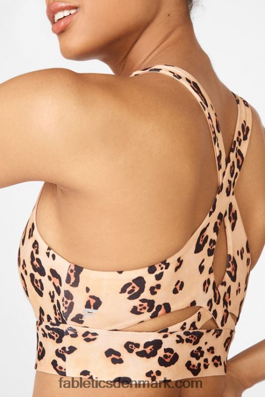 Fabletics Kvinder no-bounce sports-bh 94 PNX2T1358 ørkenleopard