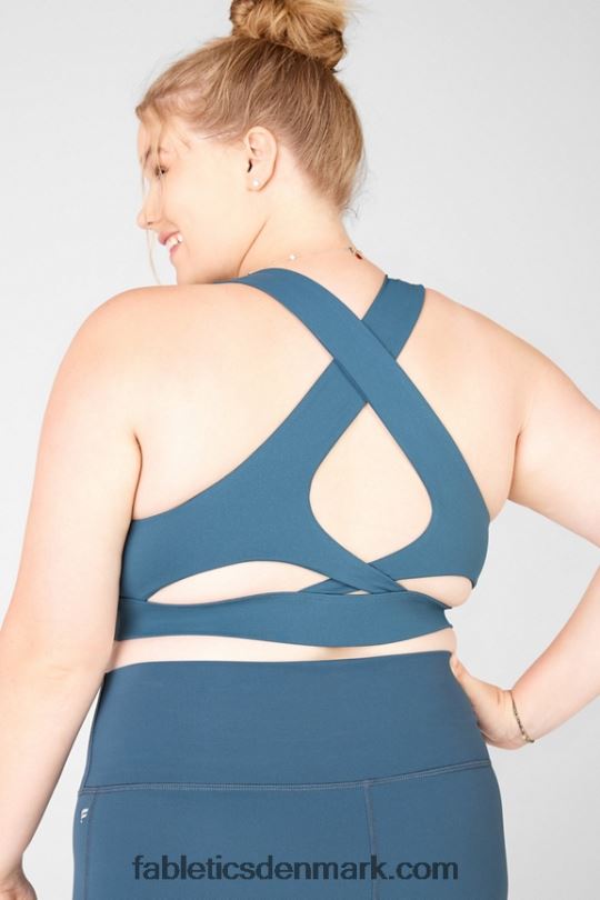 Fabletics Kvinder no-bounce sports-bh 95 PNX2T1362 himmelblå