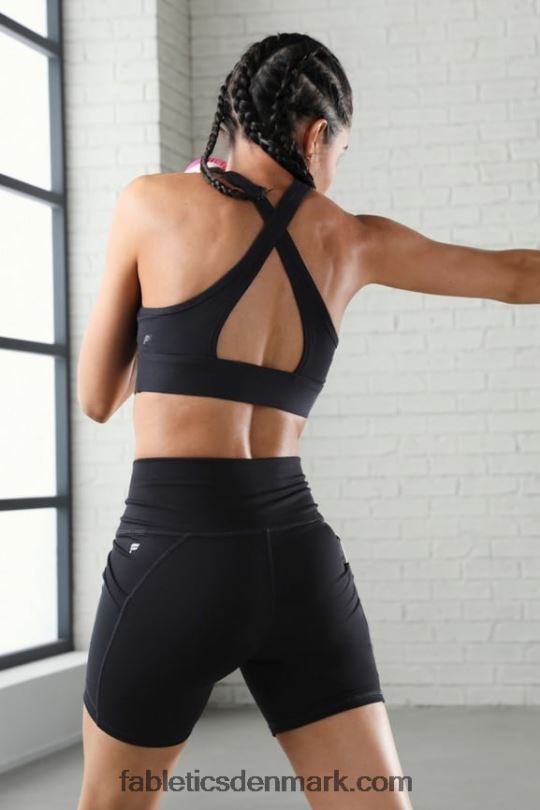 Fabletics Kvinder siena kraftig sports-bh PNX2T1430 sort