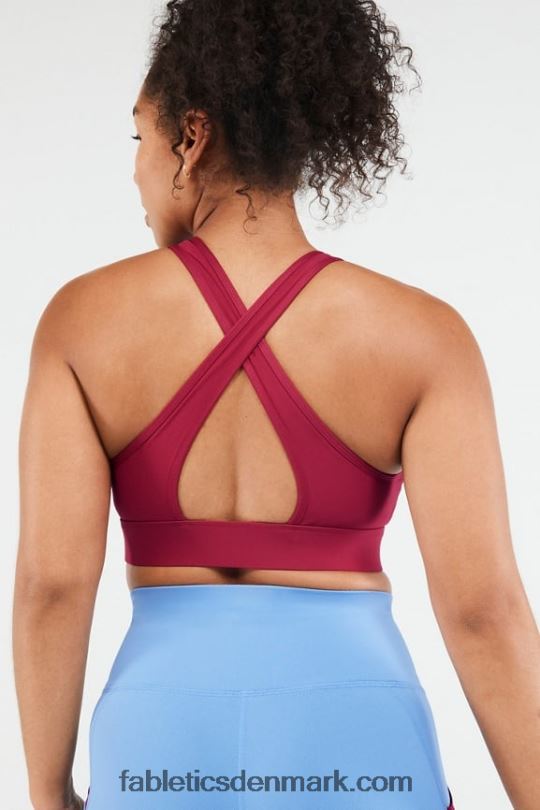 Fabletics Kvinder siena kraftig sports-bh PNX2T1433 kirsebær brast