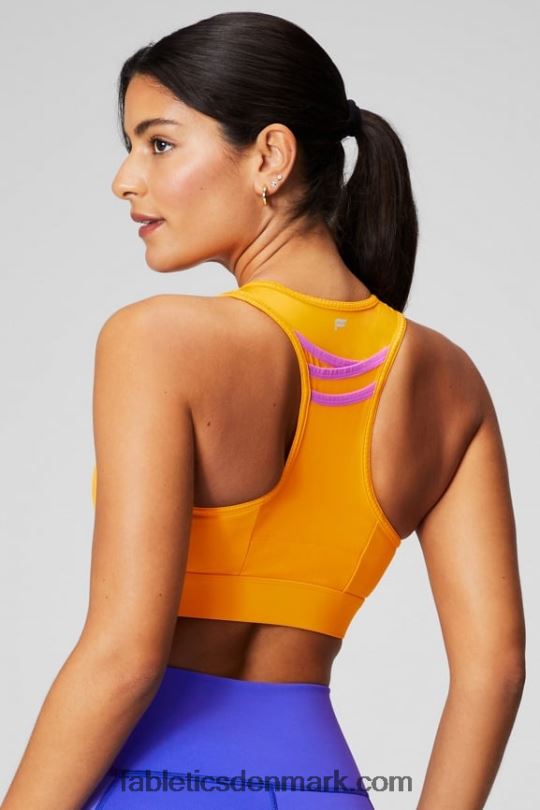 Fabletics Kvinder trinity high impact sports bh 95 PNX2T1364 eftermiddagssol/lyserød flugt/grafik