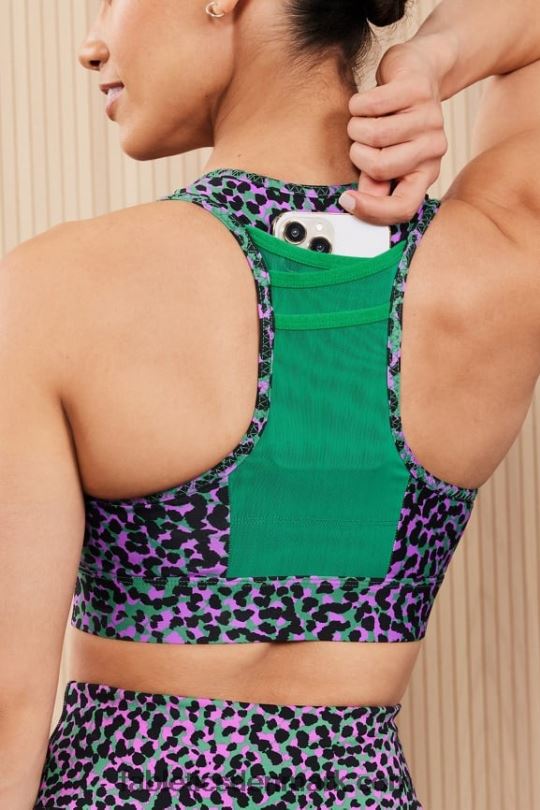 Fabletics Kvinder trinity high impact sports bh 95 PNX2T1366 græsgrønne safaristeder