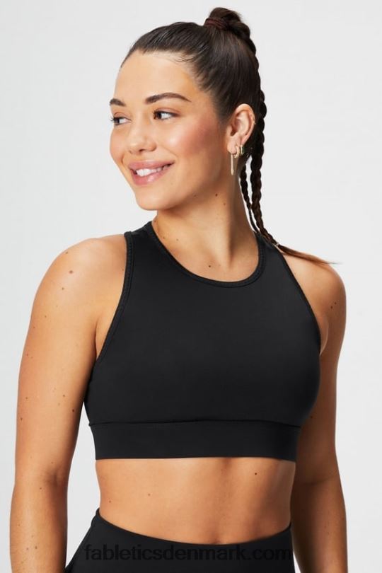 Fabletics Kvinder trinity high impact sports bh 96 PNX2T1369 sort/bølget gepard