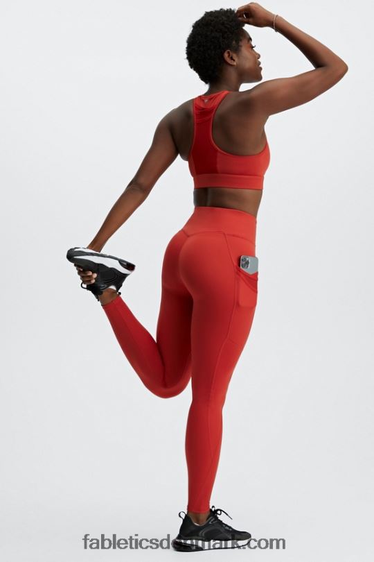 Fabletics Kvinder trinity sports-bh med høj effekt 98 PNX2T1377 lava
