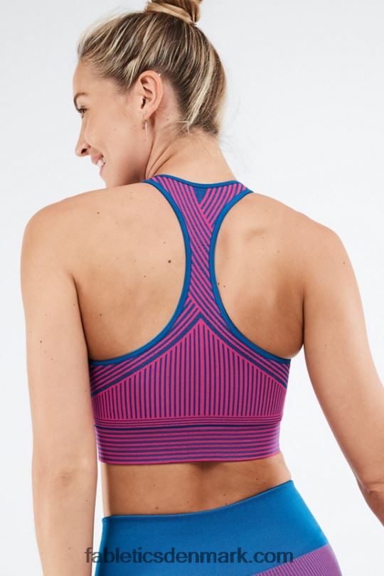 Fabletics Kvinder allyson medium impact sports bh PNX2T1930 elektrisk blå/glødende pink