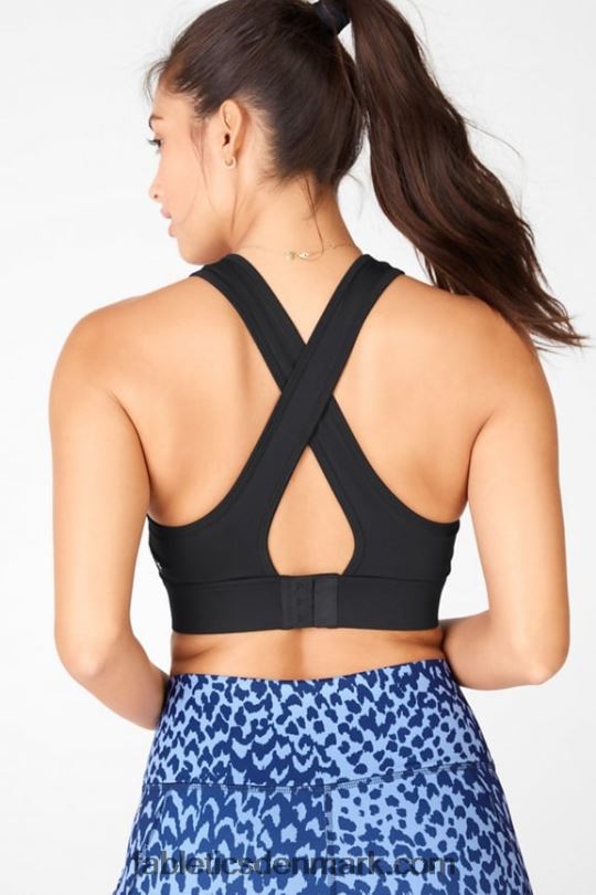 Fabletics Kvinder blaar cross back medium impact sports bh PNX2T1887 sort