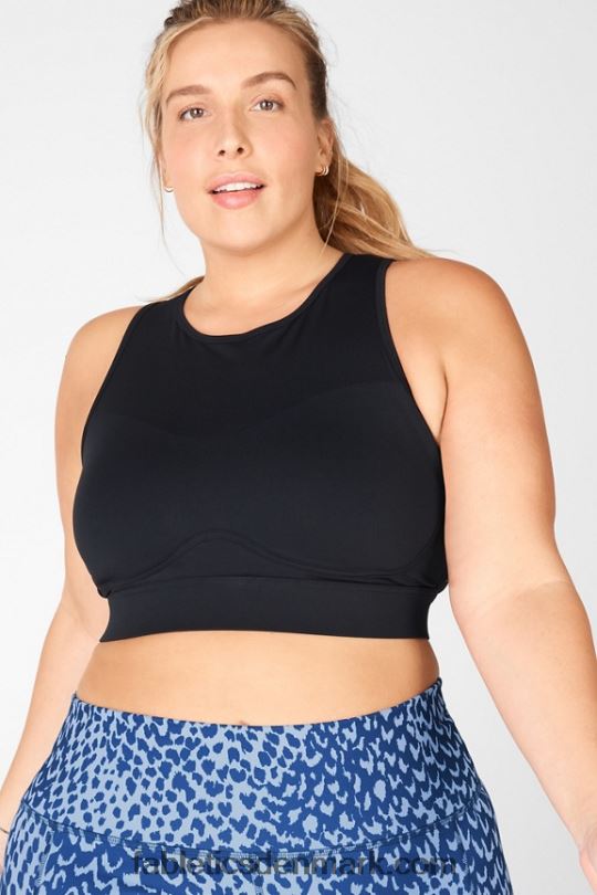 Fabletics Kvinder blaar cross back medium impact sports bh PNX2T1888 sort