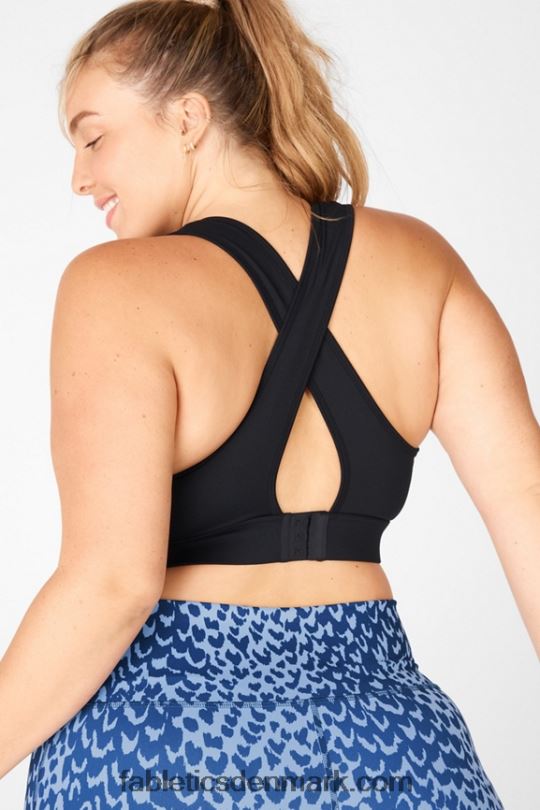 Fabletics Kvinder blaar cross back medium impact sports bh PNX2T1888 sort