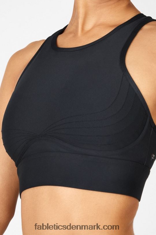 Fabletics Kvinder blaar medium impact sports bh ii PNX2T1904 sort