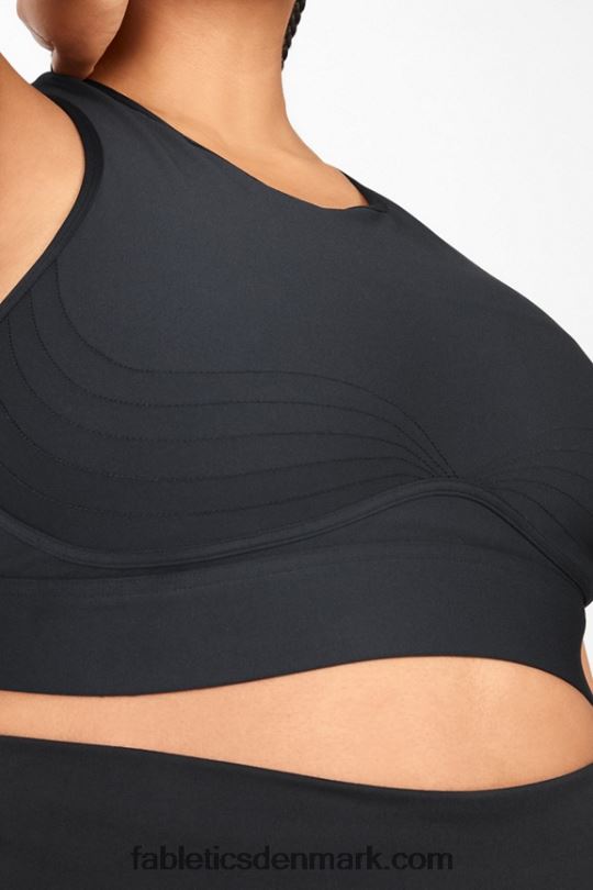 Fabletics Kvinder blaar medium impact sports bh ii PNX2T1905 sort