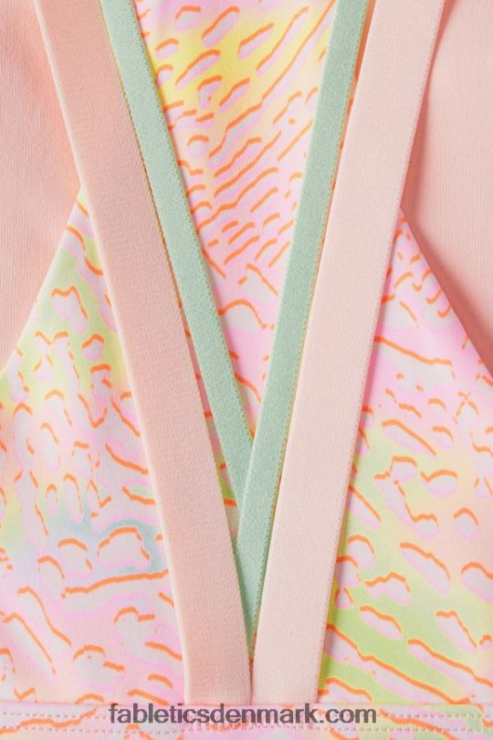 Fabletics Kvinder boost medium impact sports bh 118 PNX2T1773 koralleopard/lyserød smørcreme/sukkerlime
