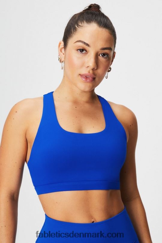 Fabletics Kvinder boost medium impact sports bh 119 PNX2T1777 celeste/klassisk hvid