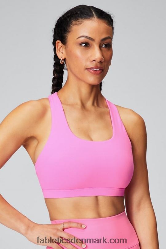 Fabletics Kvinder boost medium impact sports bh 119 PNX2T1779 elektrisk rose/bølget gepard