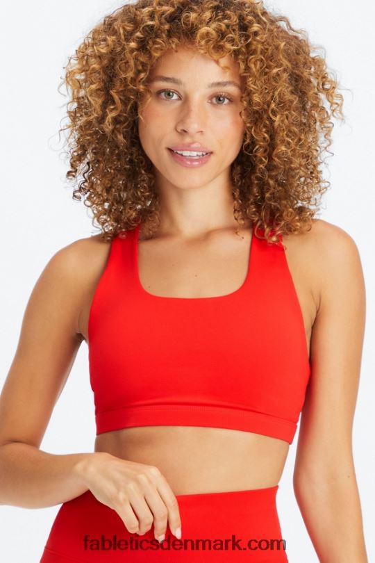 Fabletics Kvinder boost medium impact sports bh 120 PNX2T1785 elektrisk kirsebær/elektrisk kirsebær mini leopard