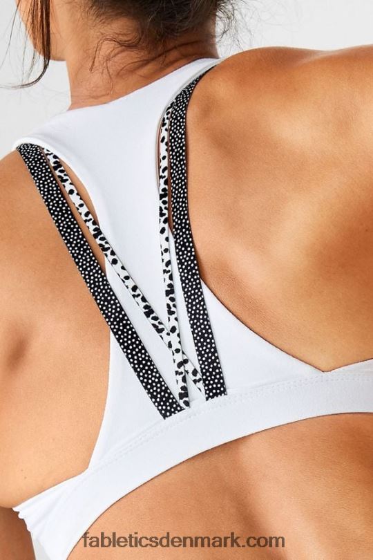 Fabletics Kvinder boost medium impact sports bh 121 PNX2T1788 hvid/mikroprik/plettet