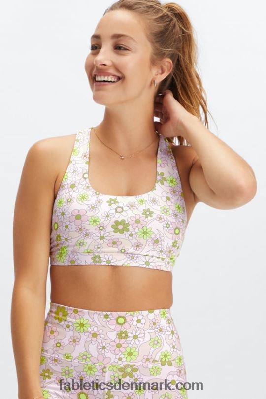 Fabletics Kvinder boost medium impact sports bh 122 PNX2T1793 retro blomster/nisse