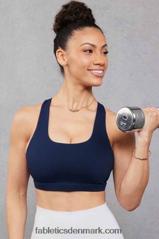 Fabletics Kvinder boost medium impact sports bh 123 PNX2T1799 dyb navy/regnsky