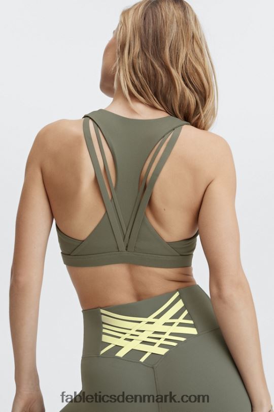 Fabletics Kvinder boost medium impact sports bh 124 PNX2T1801 skifergrøn