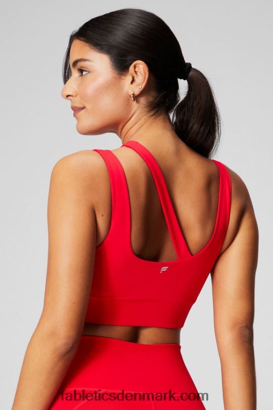Fabletics Kvinder callie sports-bh med medium effekt PNX2T1736 klassisk kirsebær