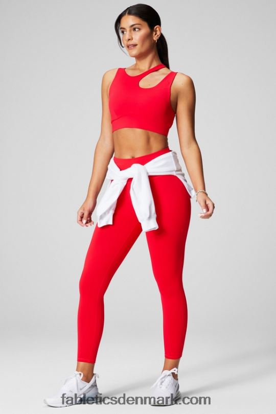 Fabletics Kvinder callie sports-bh med medium effekt PNX2T1736 klassisk kirsebær