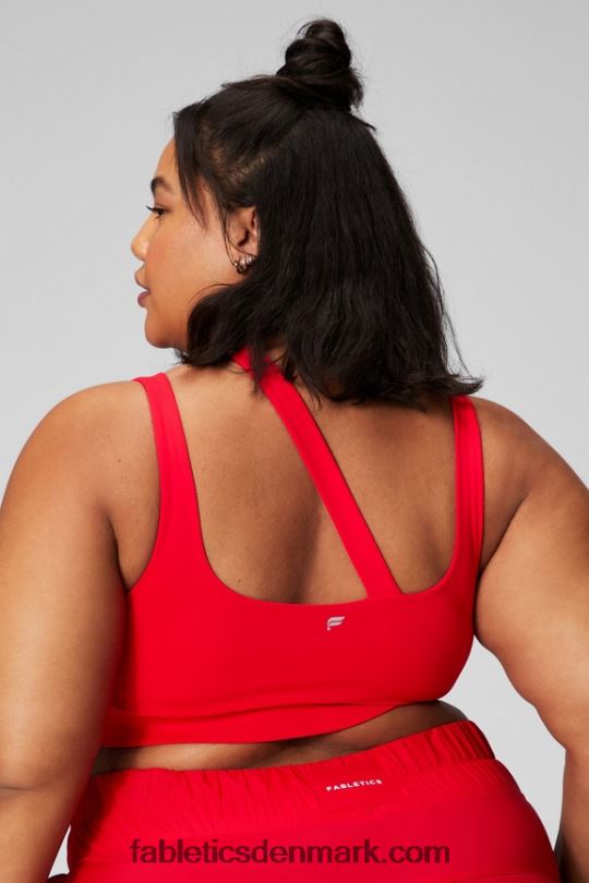 Fabletics Kvinder callie sports-bh med medium effekt PNX2T1737 klassisk kirsebær