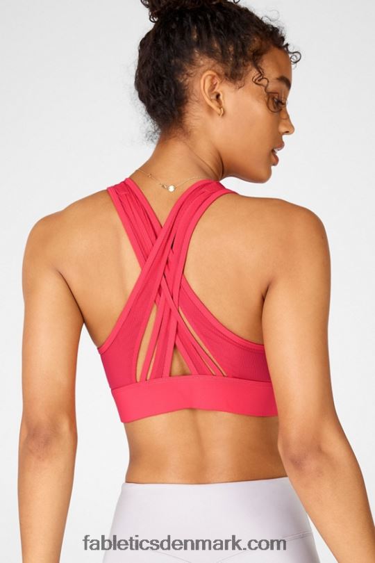 Fabletics Kvinder faye medium impact sports bh ii PNX2T1910 læbestift rød
