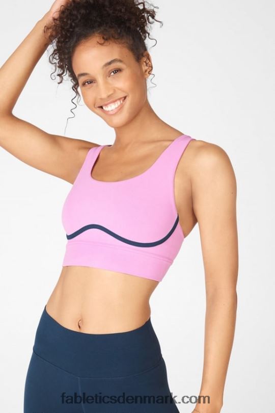 Fabletics Kvinder freya sculptknit sports-bh PNX2T1900 tåget lilla/blå nova